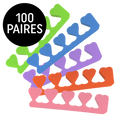 Séparateurs d'Orteils Coeurs Couleurs Variées